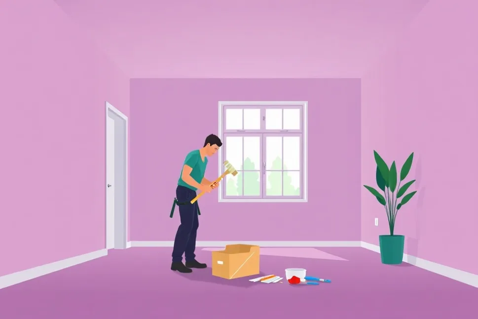 Intérieur rénové après travaux de peinture à Livry-Gargan