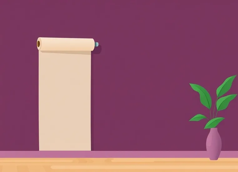Pose de papier peint, rouleau et brosse à maroufler